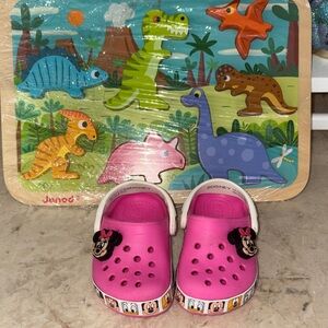 Pink Minnie Mouse Crocs by Disney for Kids bundle